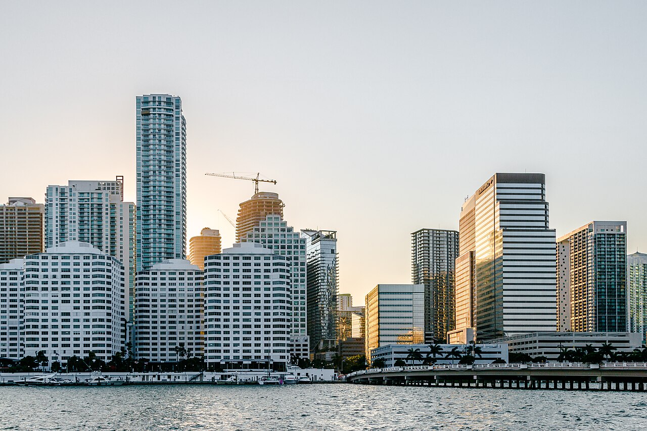 Miami waterfront and Brickell high-rise skyline