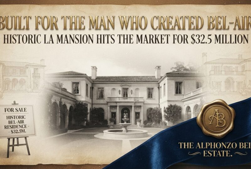 Built for the Man Who Created Bel-Air, Historic LA Mansion Hits the Market for $32.5 Million