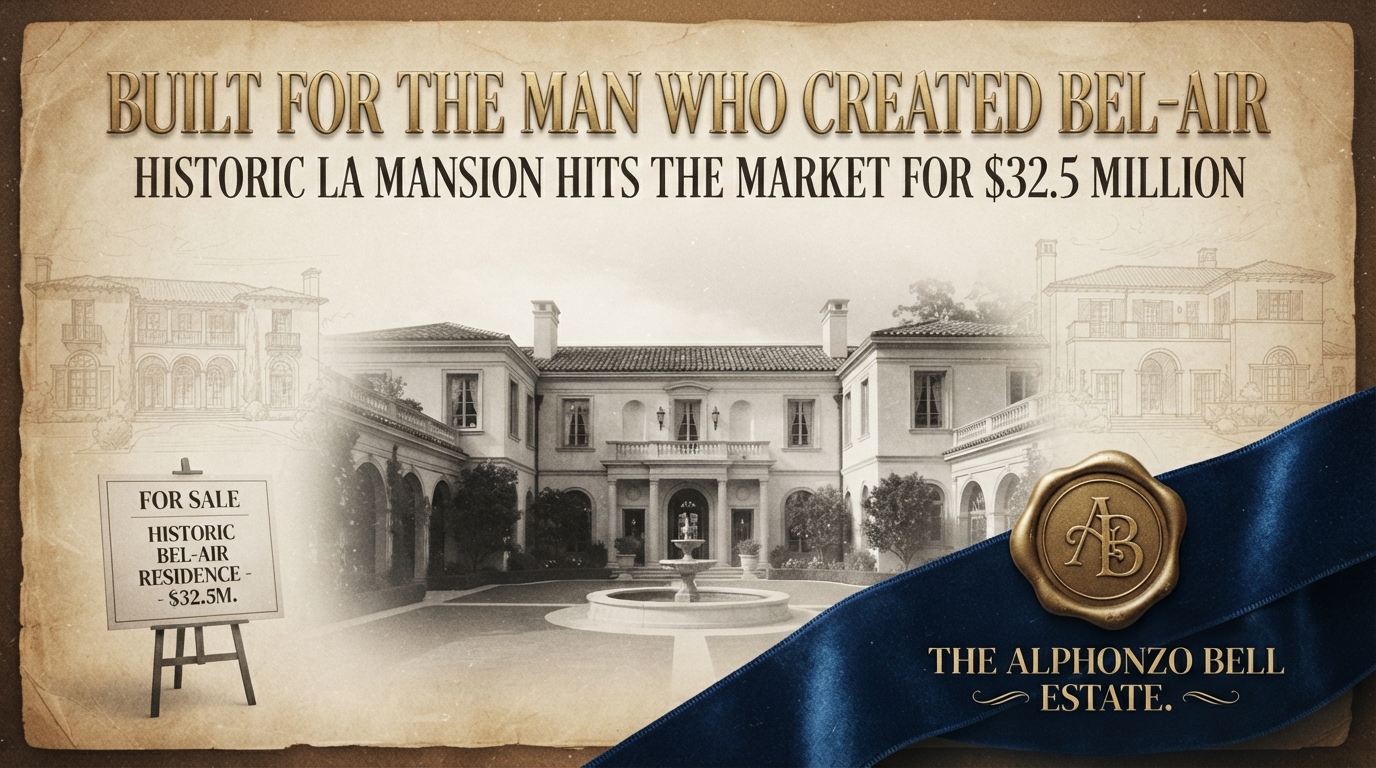 Built for the Man Who Created Bel-Air, Historic LA Mansion Hits the Market for $32.5 Million