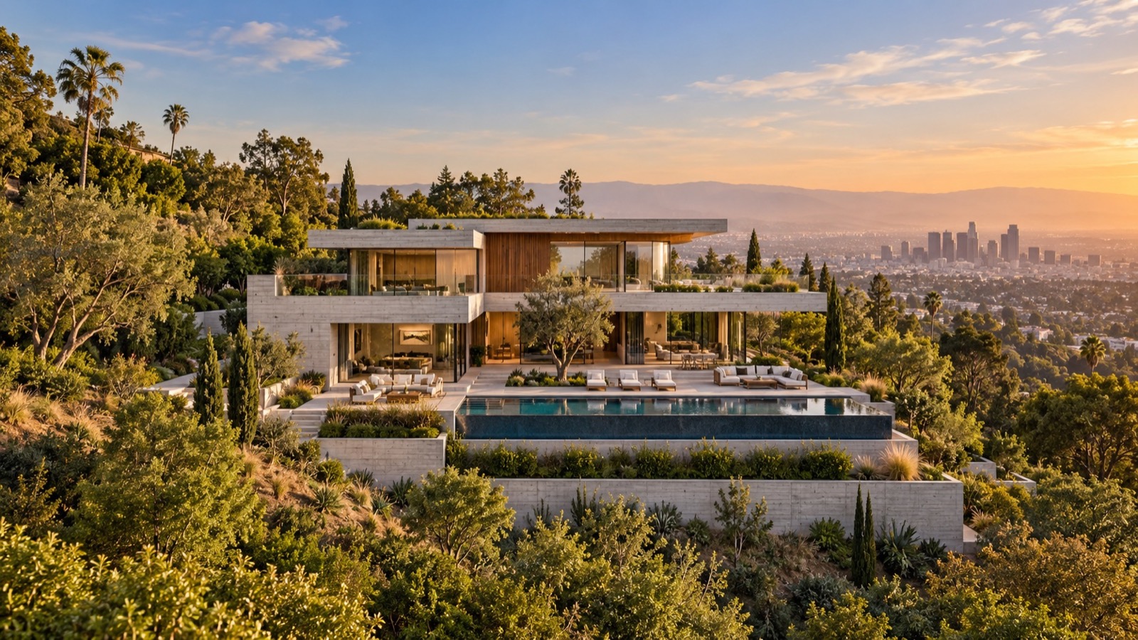 Bel Air’s $36.5 Million Concrete Mansion Comes With a $2 Million Tax Question